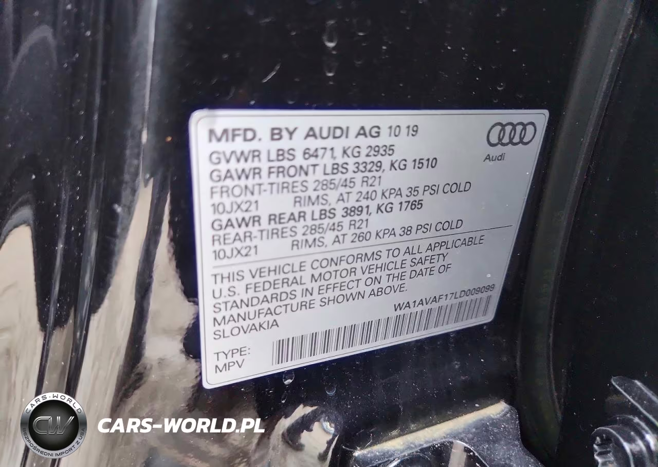 2020 Audi Q8 Premium VIN:WA1AVAF17LD009099 - 12