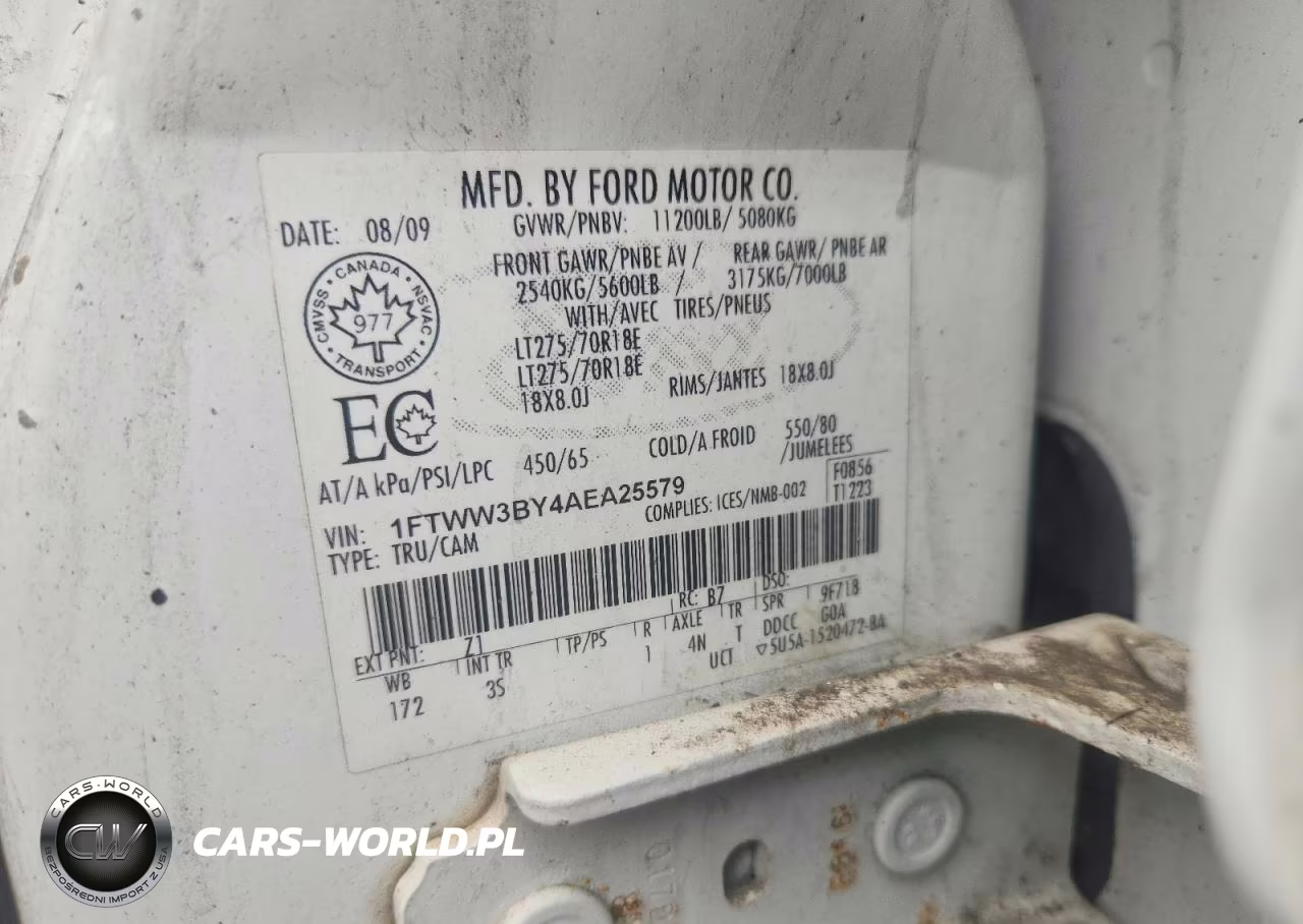 2010 Ford F350 Super Duty Flatbed Truck VIN:1FTWW3BY4AEA25579 - 12