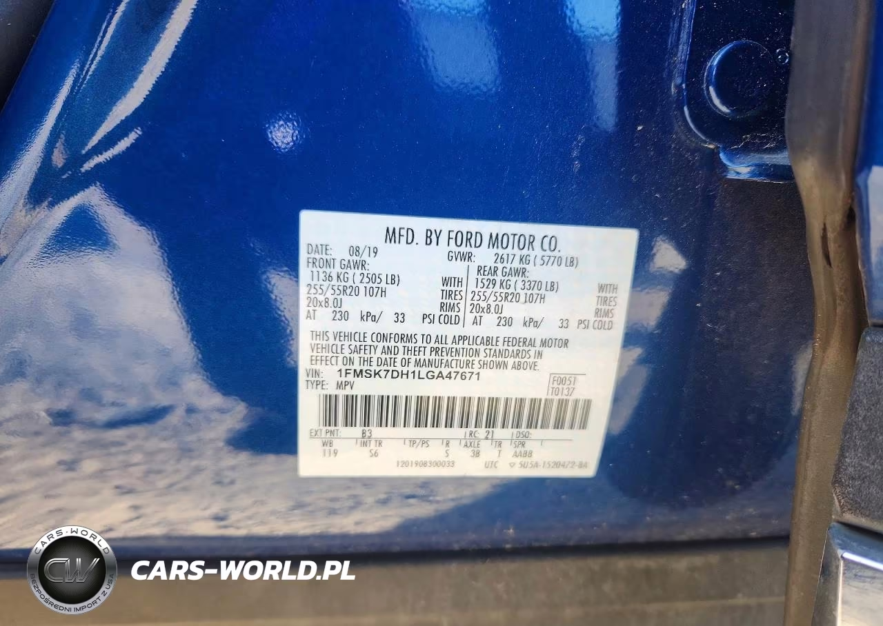 2020 Ford Explorer Xlt VIN:1FMSK7DH1LGA47671 - 13