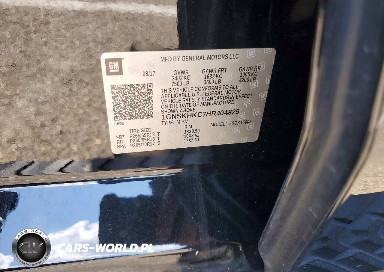 2017 Chevrolet Suburban K1500 Lt VIN:1GNSKHKC7HR404825 - 13