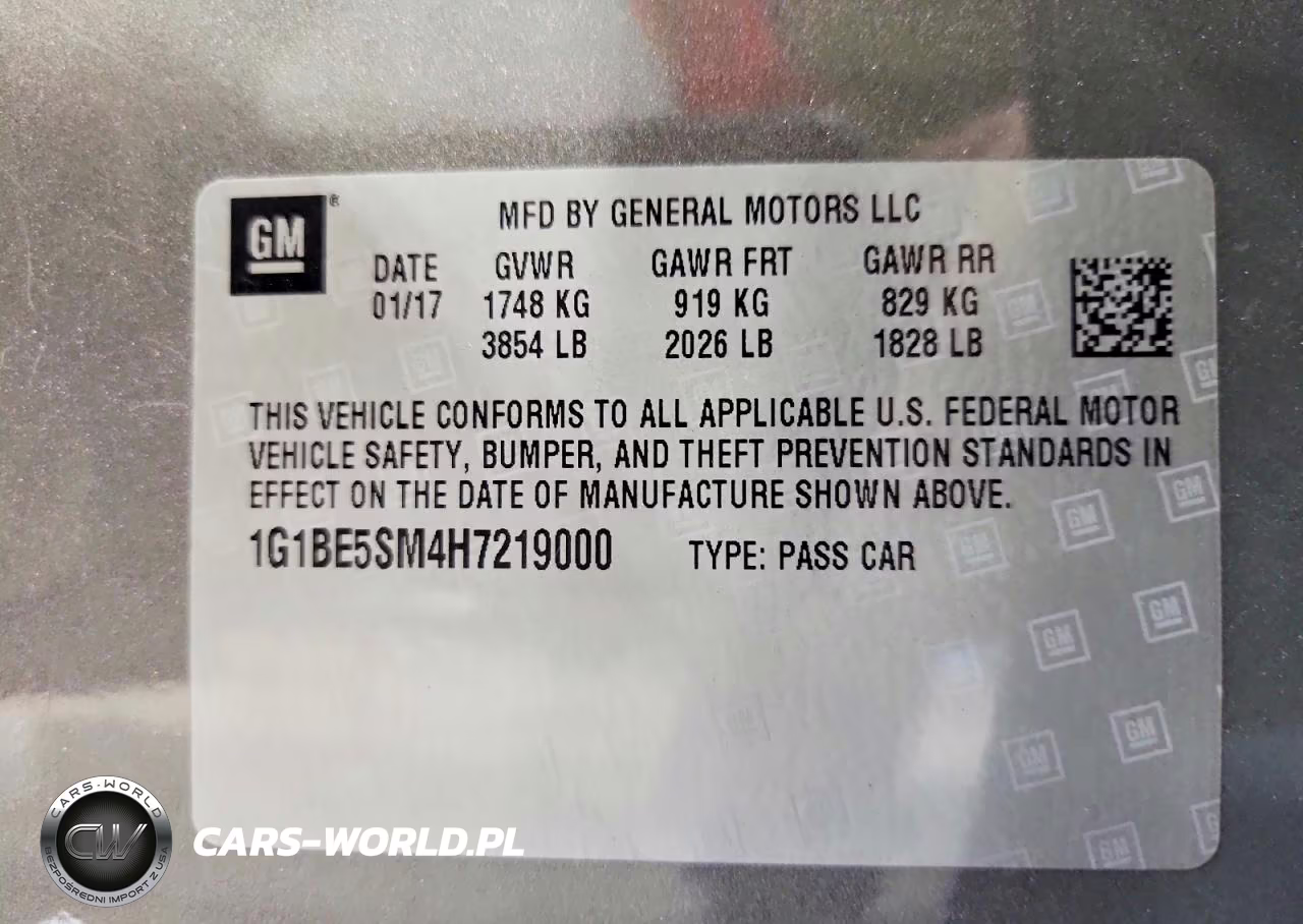 2017 Chevrolet Cruze Lt VIN:1G1BE5SM4H7219000 - 13