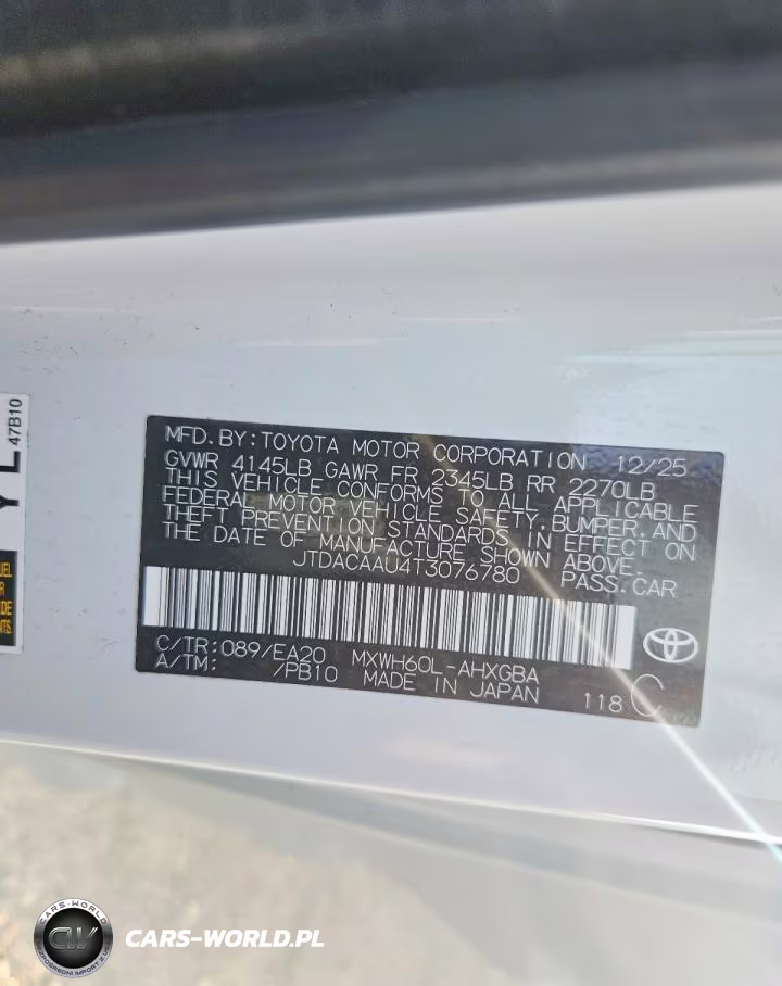 2026 Toyota Prius Xle VIN:JTDACAAU4T3076780 - 12