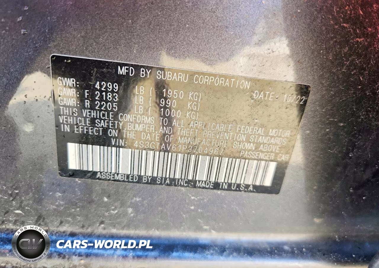2023 Subaru Impreza Premium VIN:4S3GTAV61P3704967 - 14
