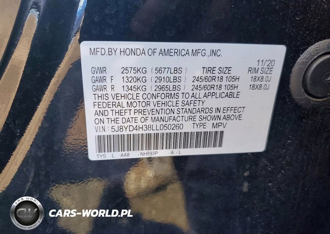 2020 Acura Mdx VIN:5J8YD4H38LL050260 - 13