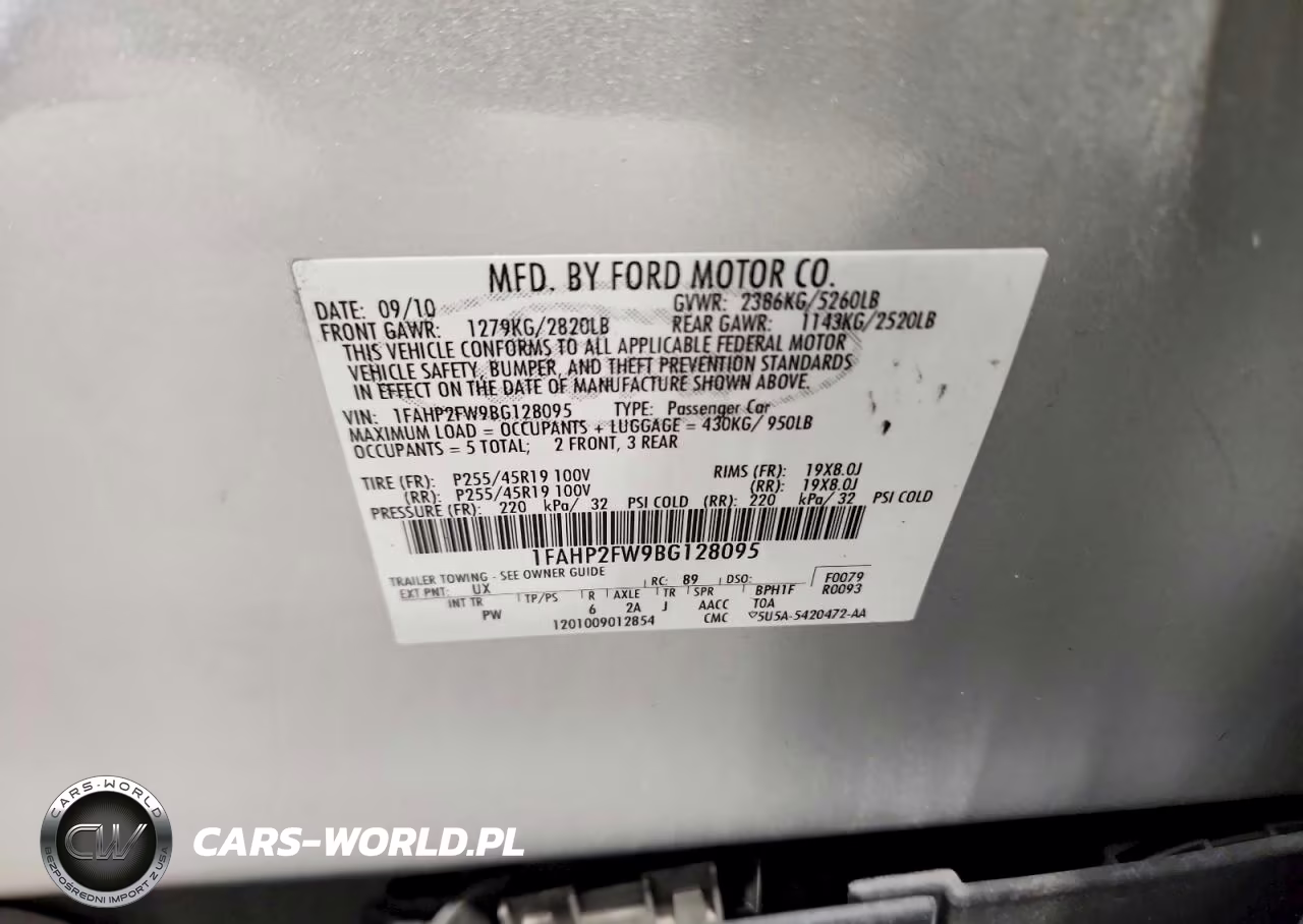 2011 Ford Taurus Limited VIN:1FAHP2FW9BG128095 - 12