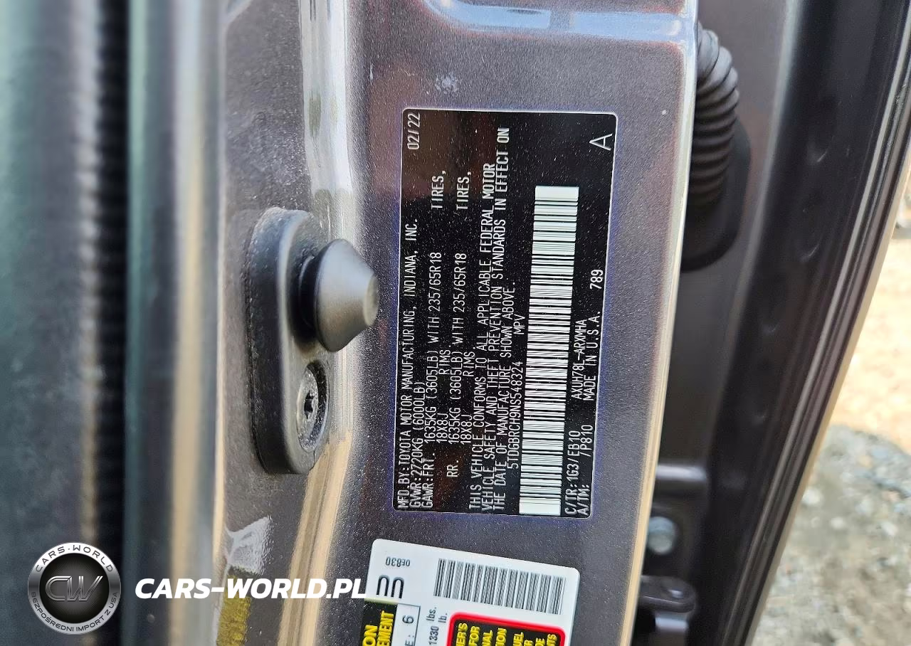 2022 Toyota Highlander Hybrid Xle VIN:5TDGBRCH9NS548324 - 13