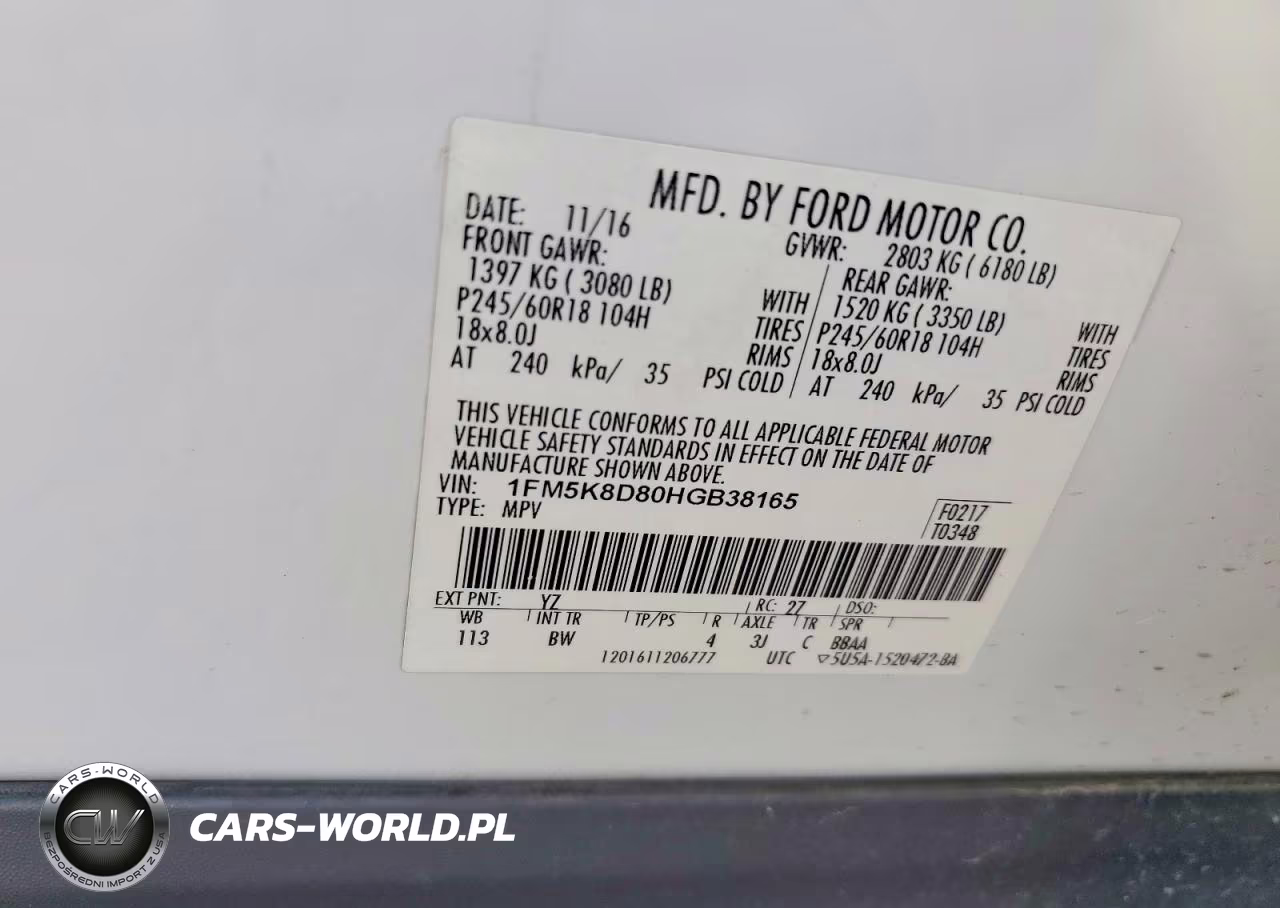 2017 Ford Explorer Xlt VIN:1FM5K8D80HGB38165 - 14