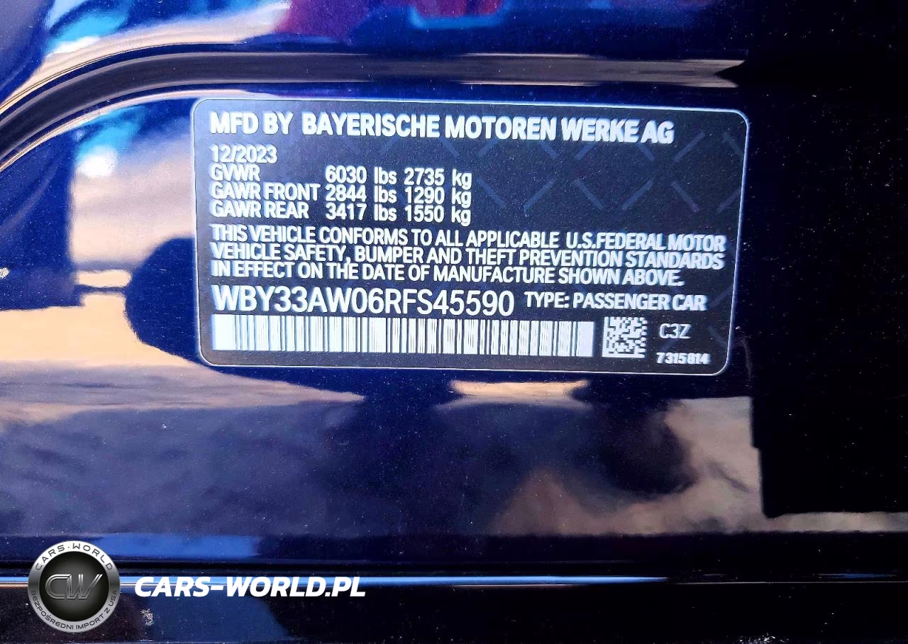 2024 BMW I4 M50 VIN:WBY33AW06RFS45590 - 12