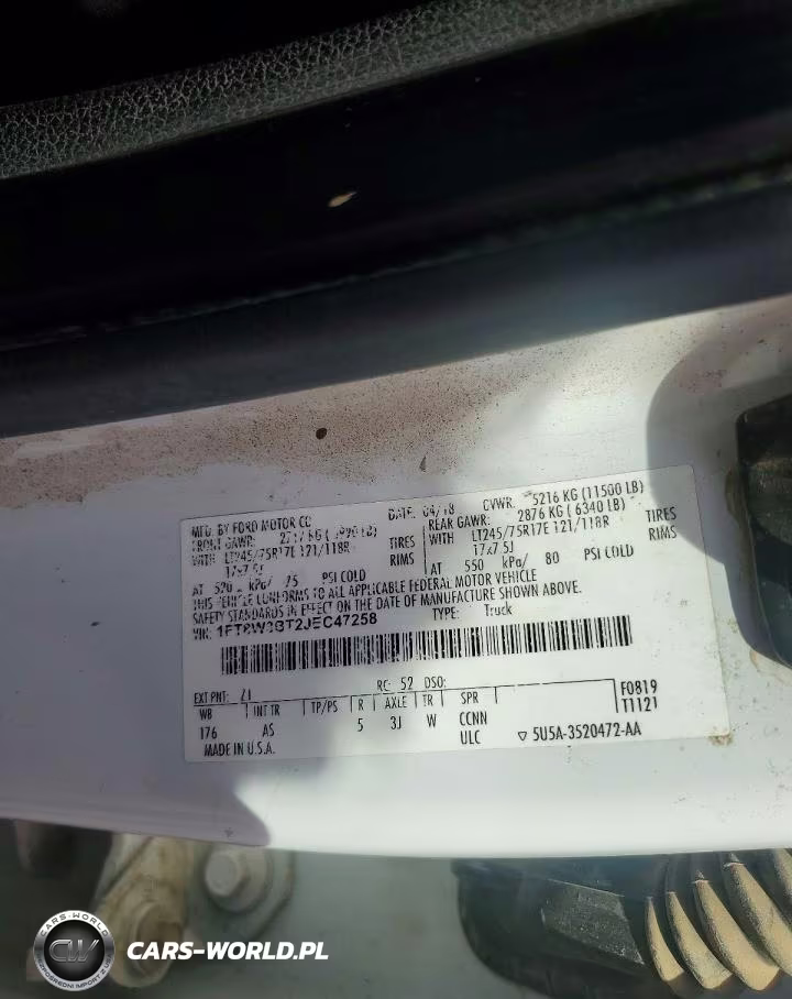 2018 Ford F350 Super Duty VIN:1FT8W3BT2JEC47258 - 12