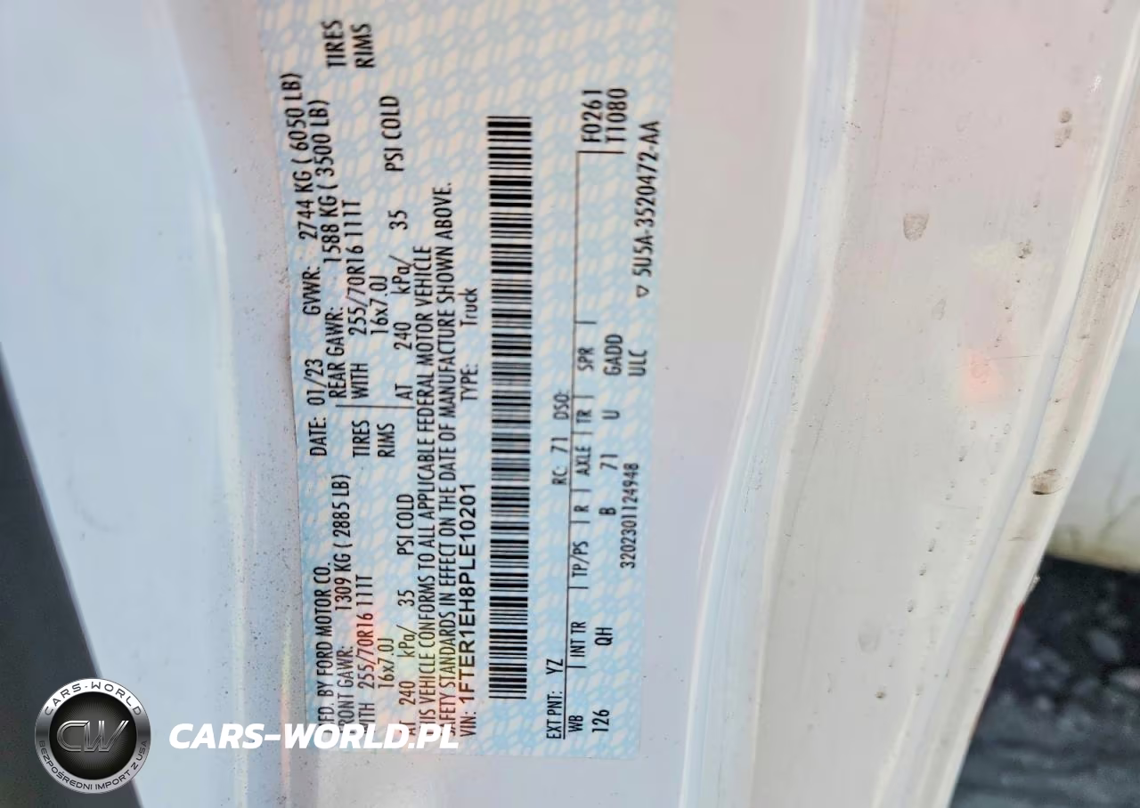 2023 Ford Ranger Xl VIN:1FTER1EH8PLE10201 - 13