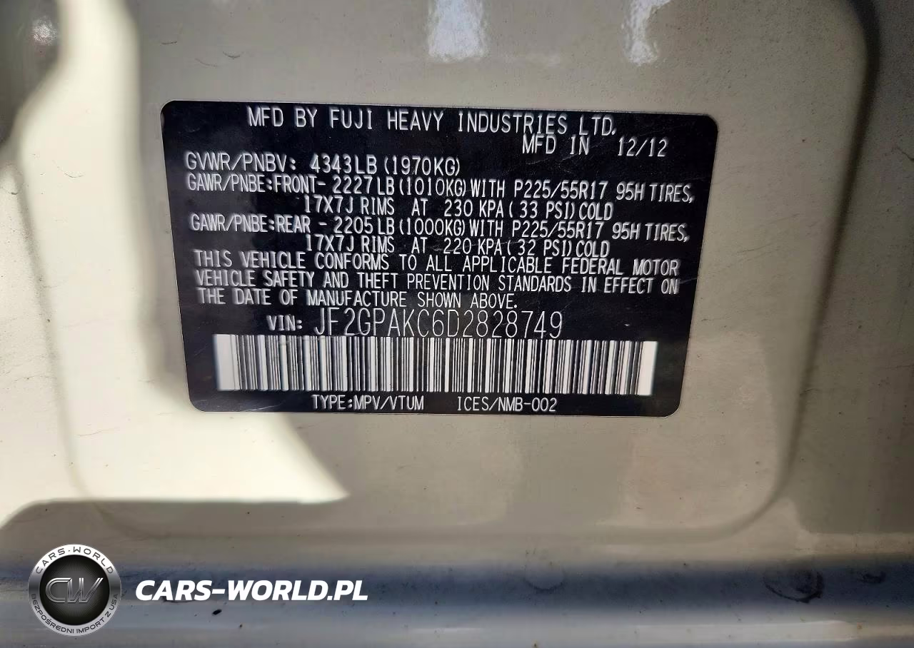 2013 Subaru Xv Crosstrek 2.0 Limited VIN:JF2GPAKC6D2828749 - 12