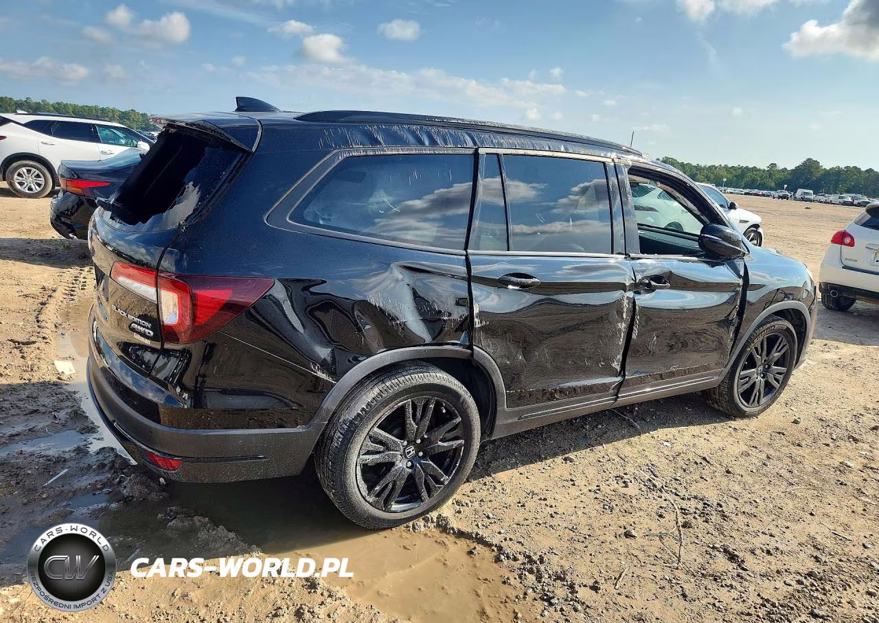 2020 Honda Pilot Black VIN:5FNYF6H7XLB027573 - 3