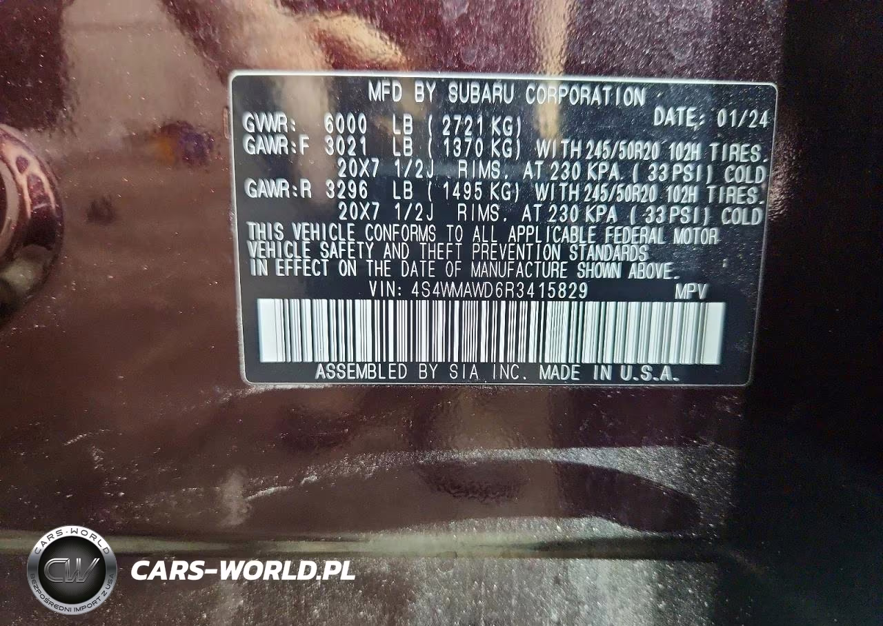 2024 Subaru Ascent Touring VIN:4S4WMAWD6R3415829 - 13