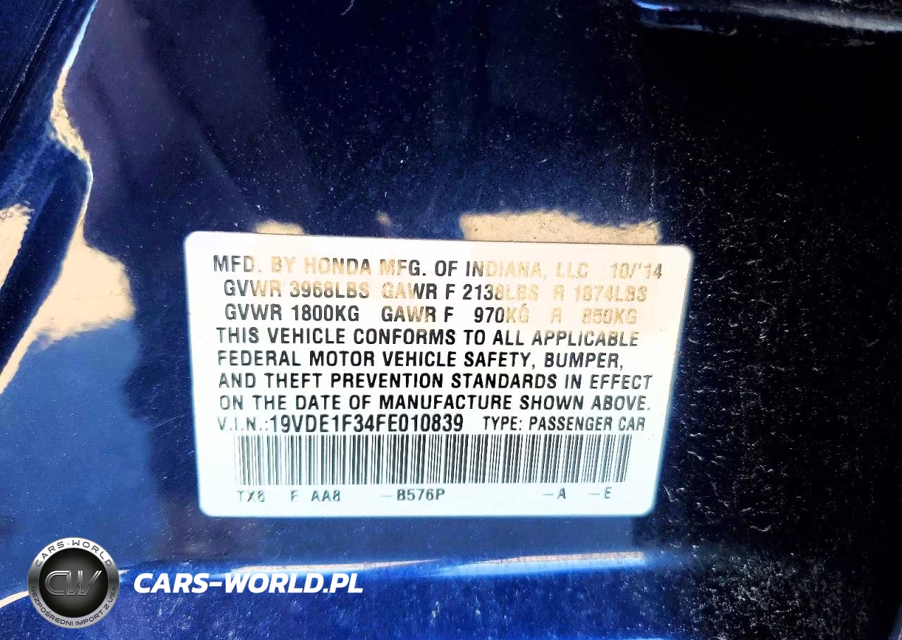 2015 Acura Ilx 20 VIN:19VDE1F34FE010839 - 12