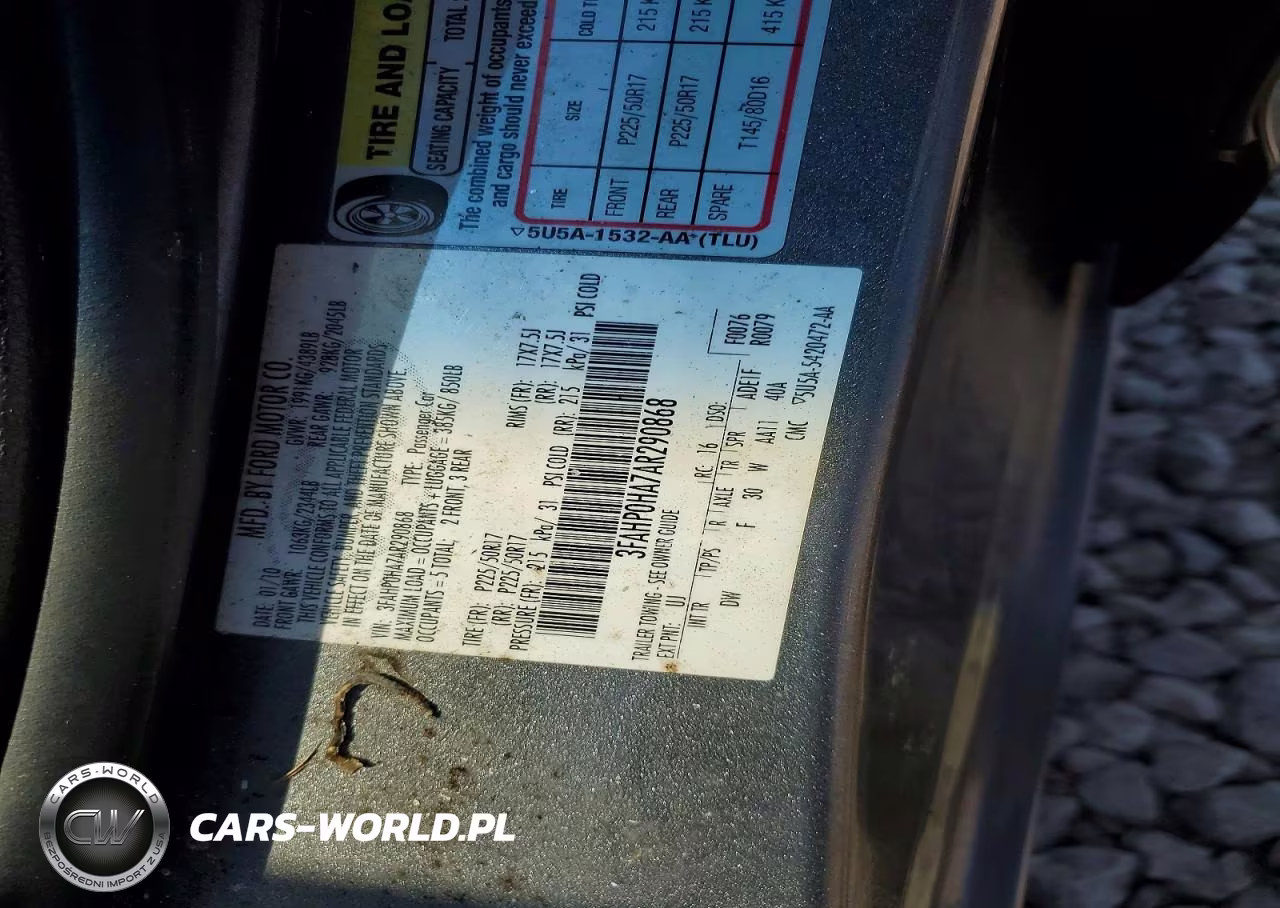 2010 Ford Fusion Se VIN:3FAHP0HA7AR290868 - 12