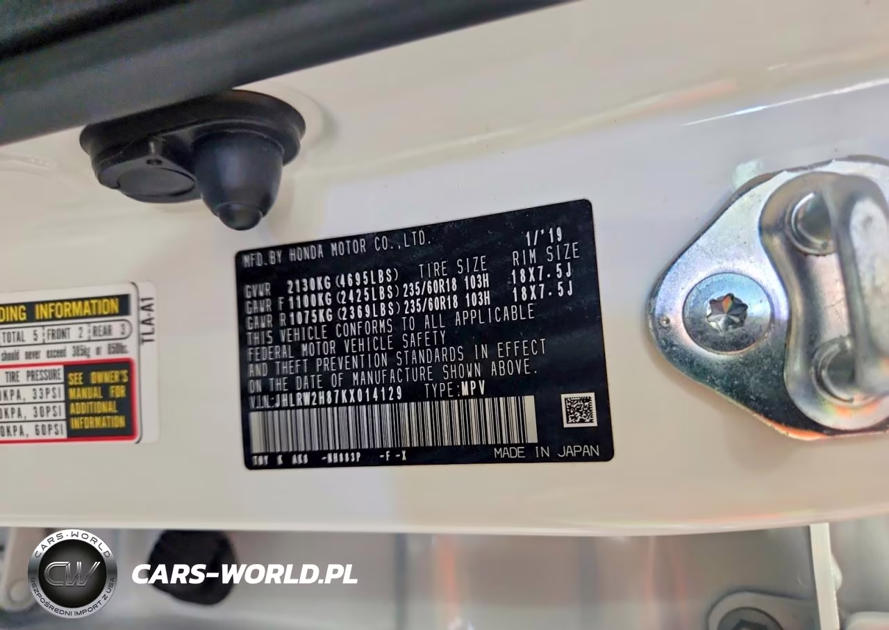 2019 Honda Cr-V Exl VIN:JHLRW2H87KX014129 - 13