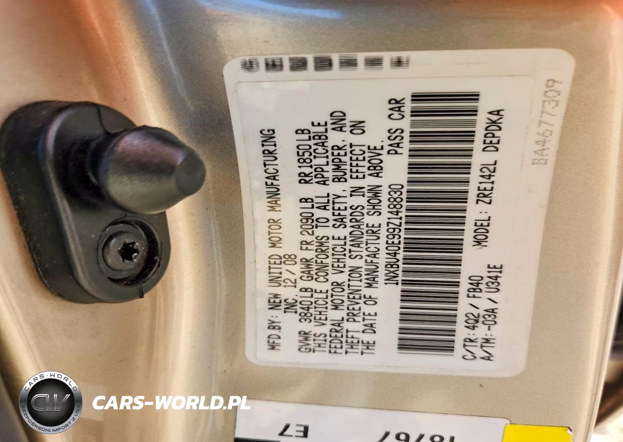 2009 Toyota Corolla Le VIN:1NXBU40E99Z148830 - 12