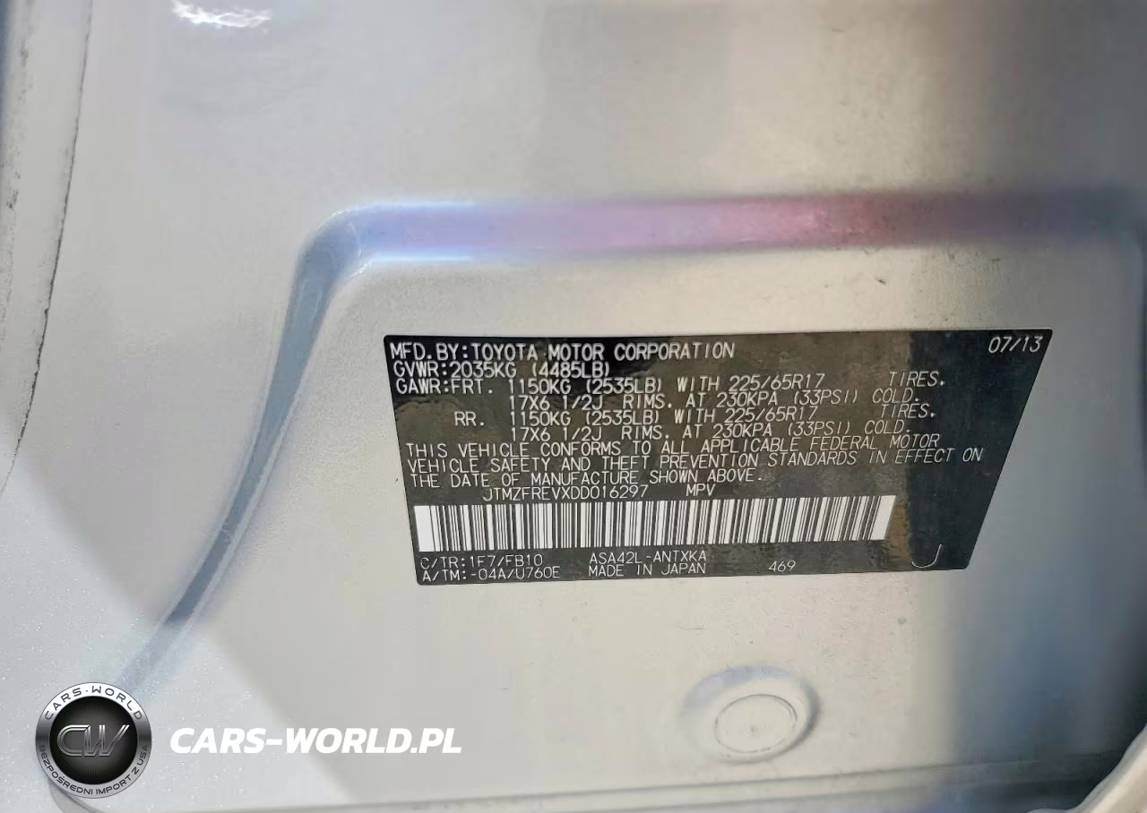 2013 Toyota Rav4 Le VIN:JTMZFREVXDD016297 - 13