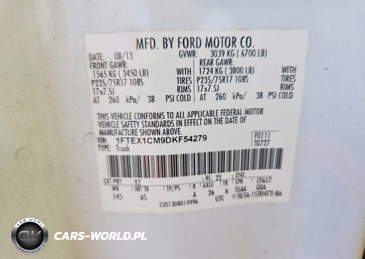 2013 Ford F150 Super Cab VIN:1FTEX1CM9DKF54279 - 12