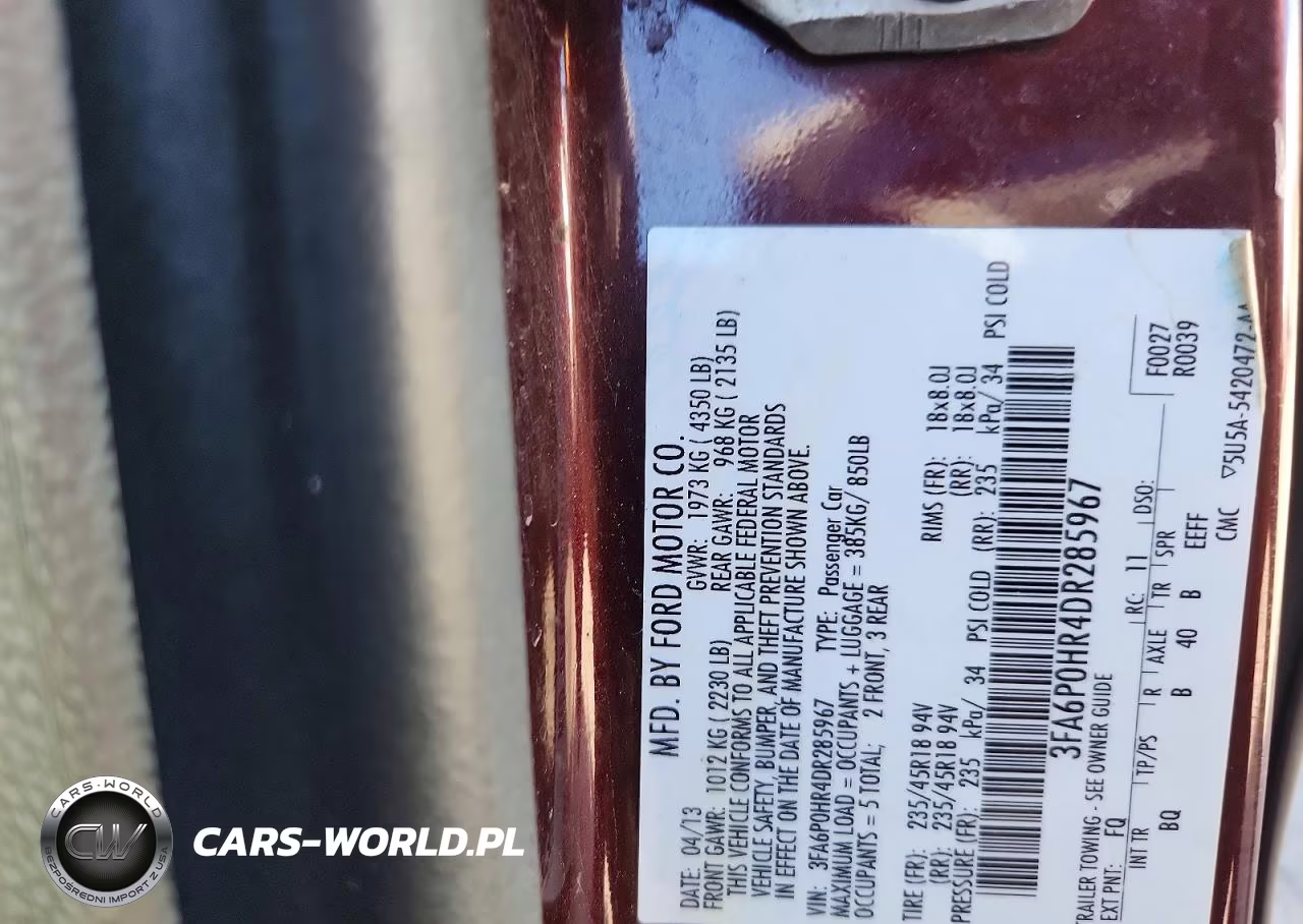 2013 Ford Fusion Se VIN:3FA6P0HR4DR285967 - 12