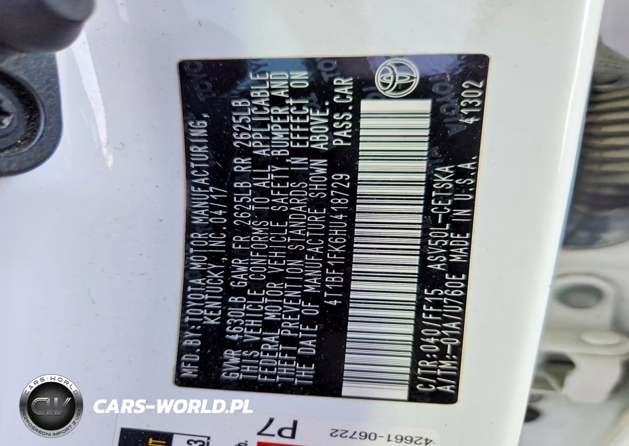 2017 Toyota Camry Se VIN:4T1BF1FK6HU418729 - 12