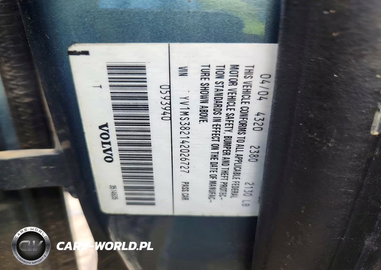 2004 Volvo S40 2.4I VIN:YV1MS382142026727 - 12