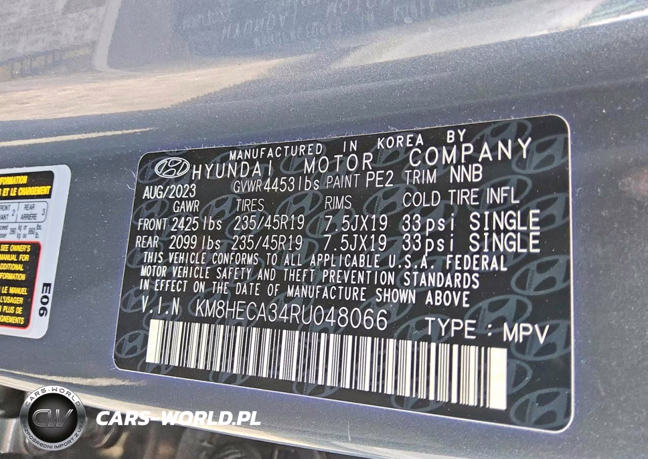 2024 Hyundai Kona Limited VIN:KM8HECA34RU048066 - 5