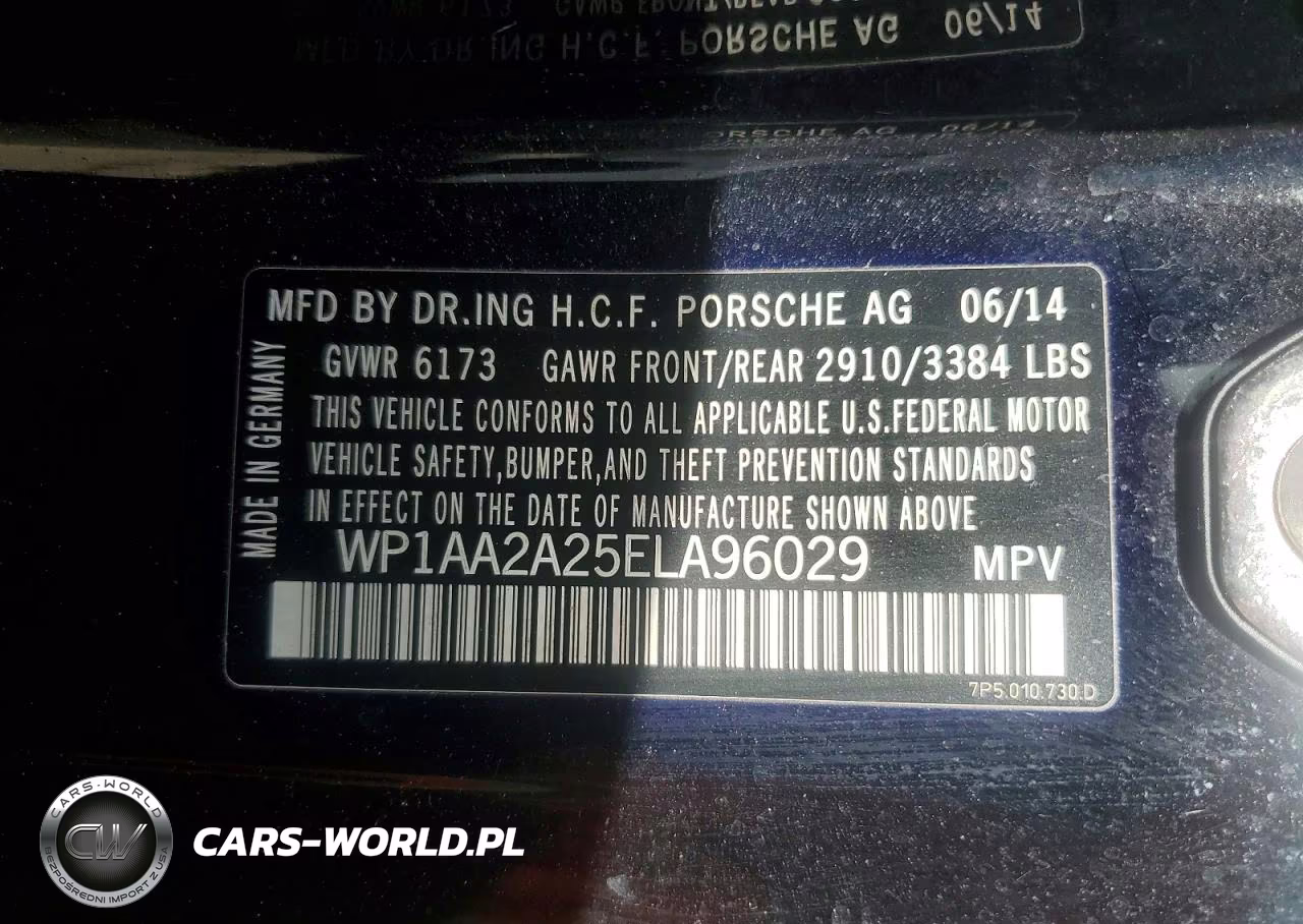 2014 Porsche Cayenne VIN:WP1AA2A25ELA96029 - 13