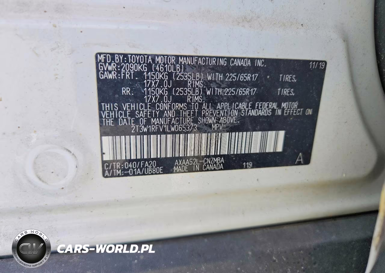 2020 Toyota Rav4 Xle VIN:2T3W1RFV1LW065373 - 13