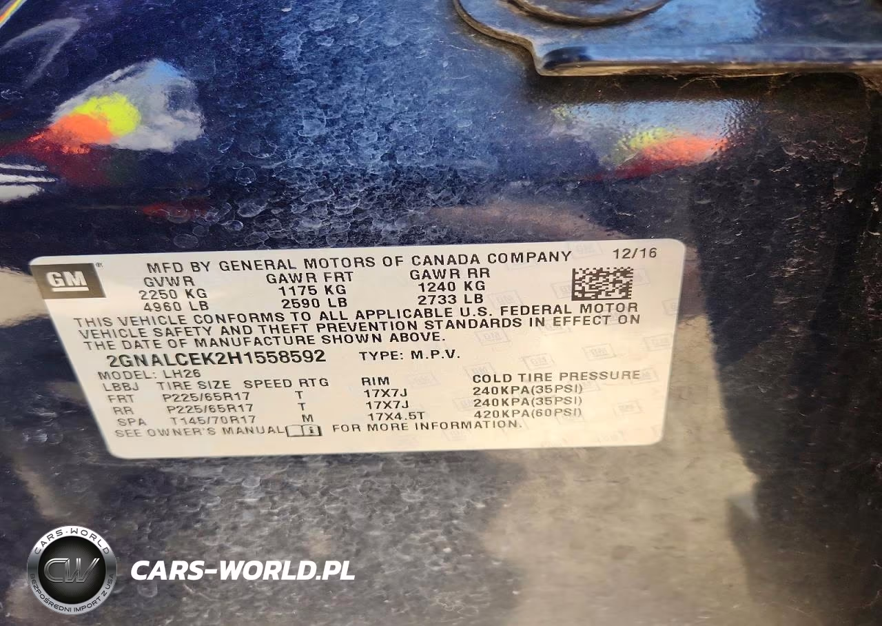 2017 Chevrolet Equinox Lt VIN:2GNALCEK2H1558592 - 13
