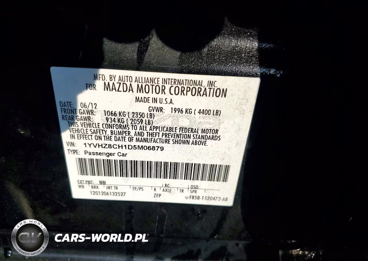 2013 Mazda 6 Grand Touring VIN:1YVHZ8CH1D5M06879 - 12