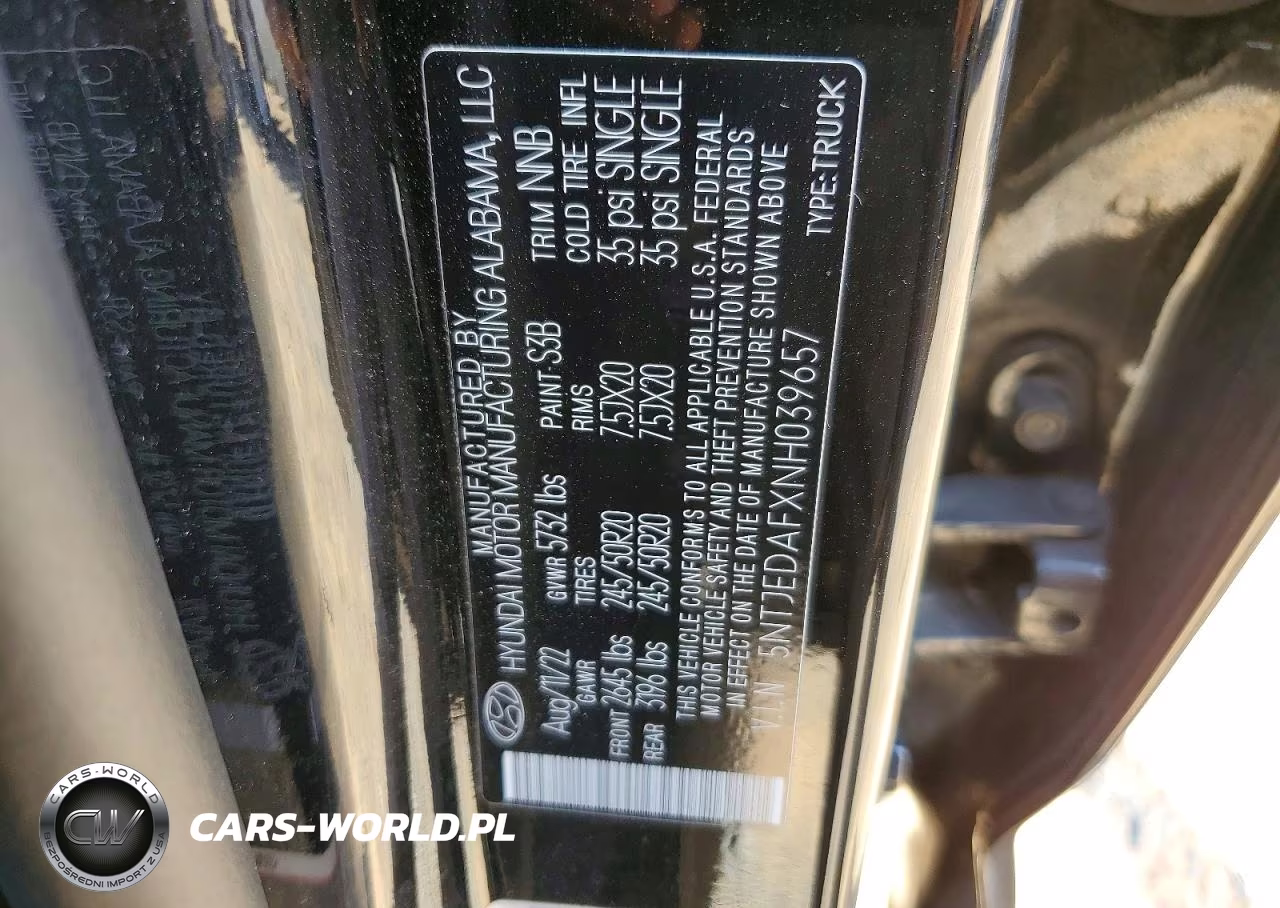 2022 Hyundai Santa Cruz Limited VIN:5NTJEDAFXNH039657 - 13