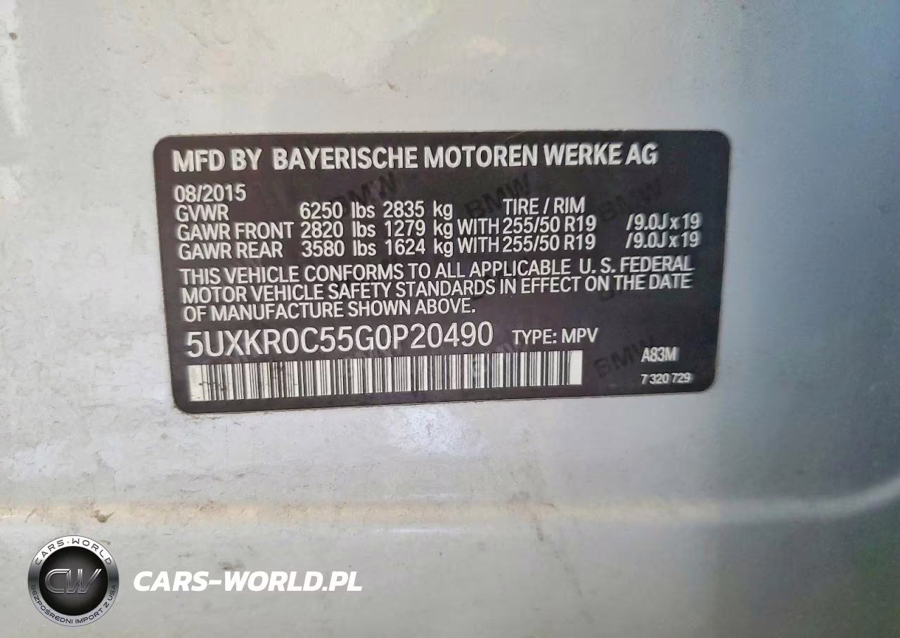 2016 BMW X5 xDrive35I VIN:5UXKR0C55G0P20490 - 12
