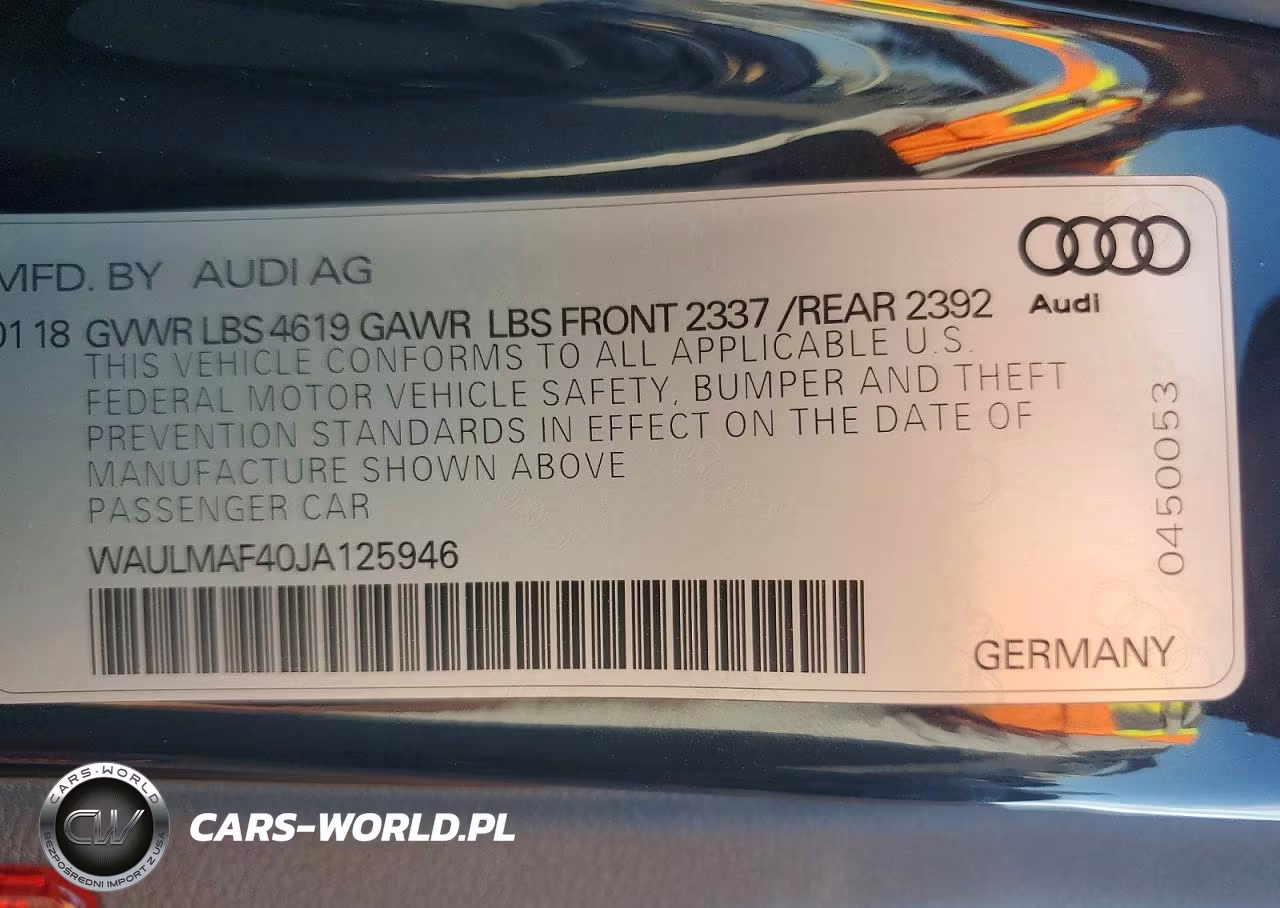 2018 Audi A4 Premium Plus VIN:WAULMAF40JA125946 - 12