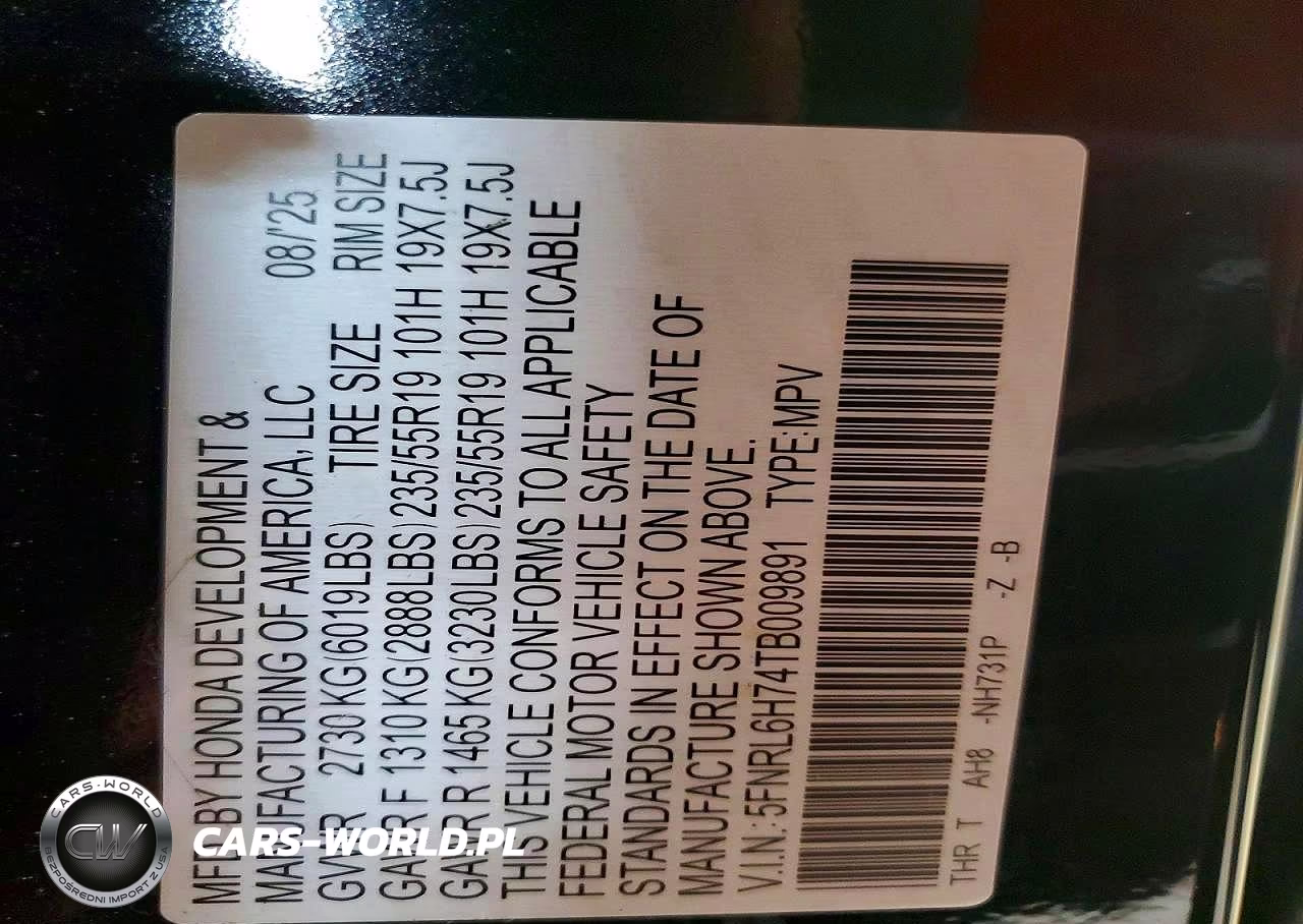 2026 Honda Odyssey Sport-L VIN:5FNRL6H74TB00989X - 13