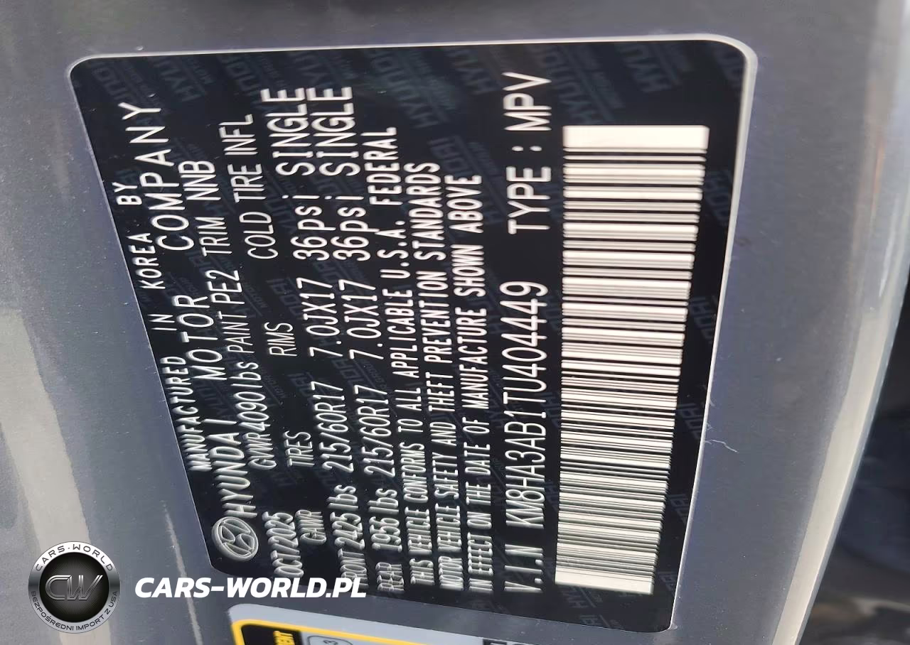 2026 Hyundai Kona Se VIN:KM8HA3AB1TU404449 - 13