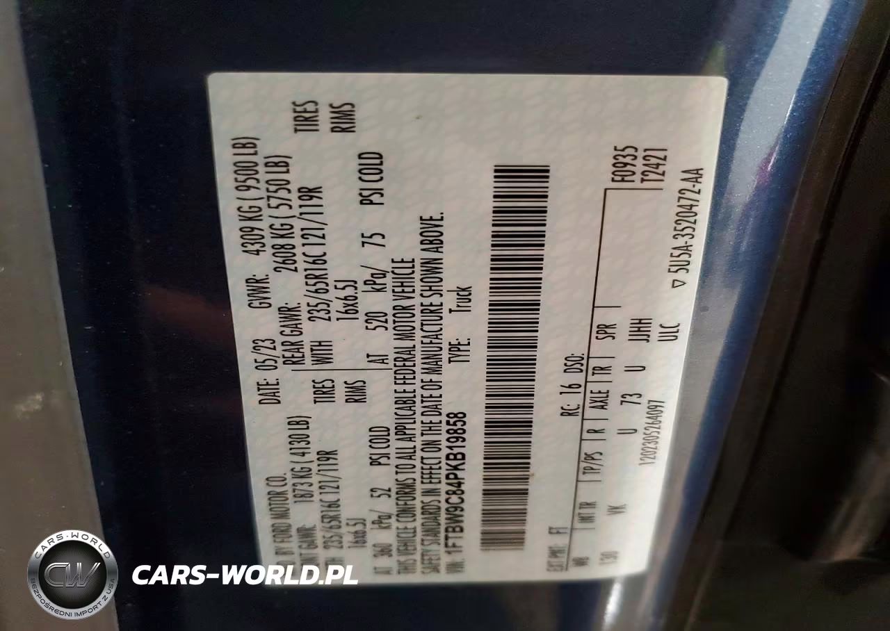 2023 Ford Transit T-350 VIN:1FTBW9C84PKB19858 - 14