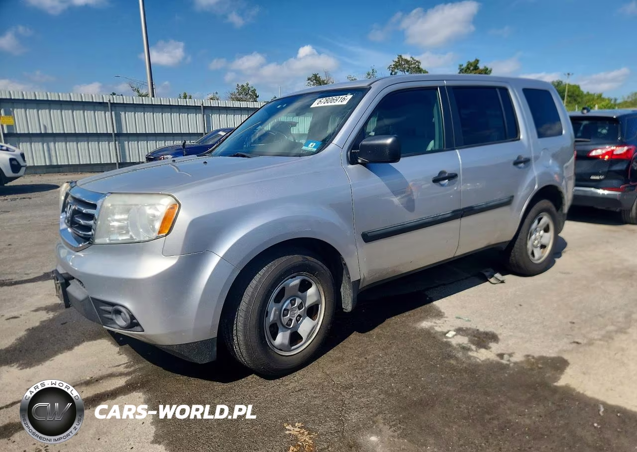 2014 Honda Pilot Lx VIN:5FNYF4H21EB026310 - 1