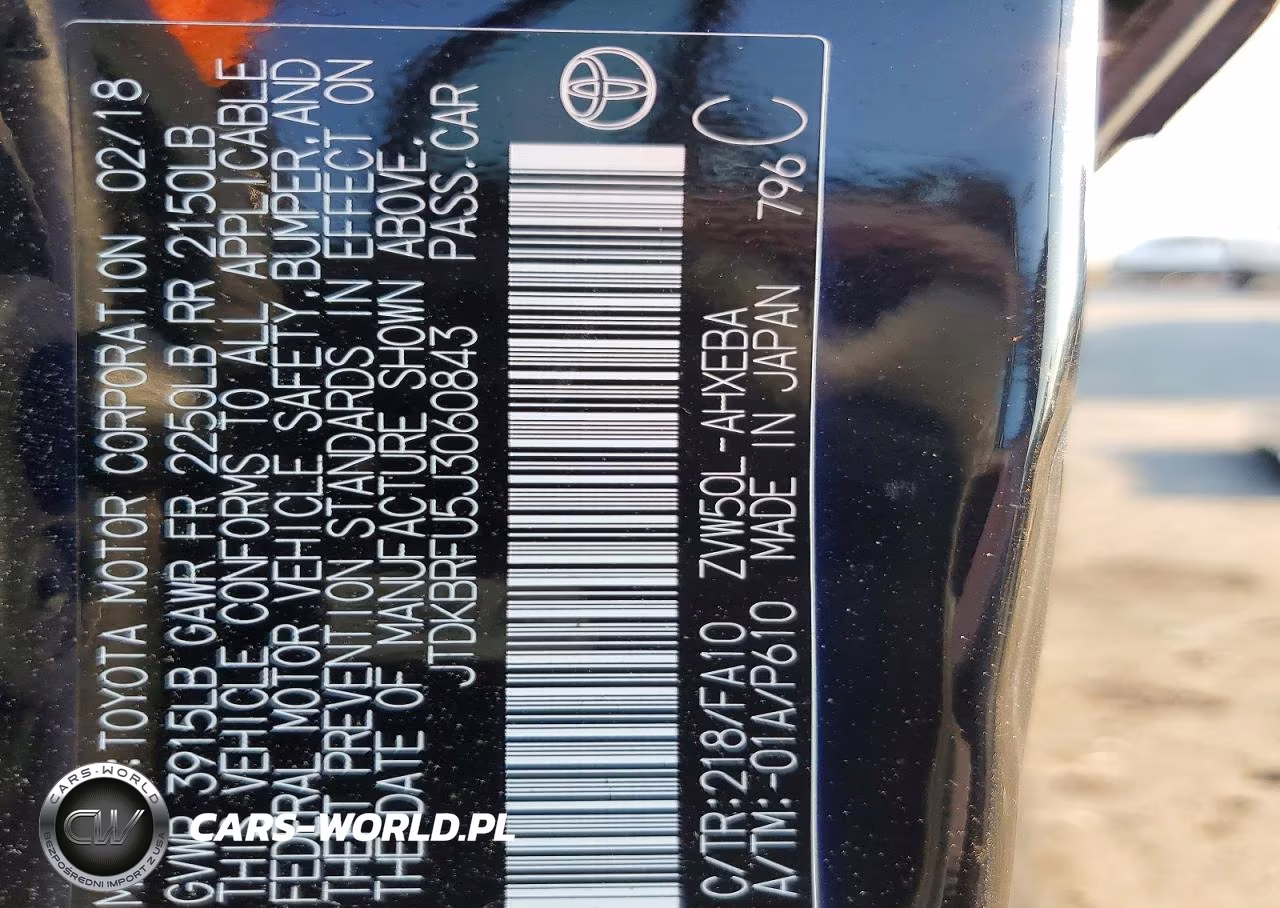2018 Toyota Prius One VIN:JTDKBRFU5J3060843 - 12