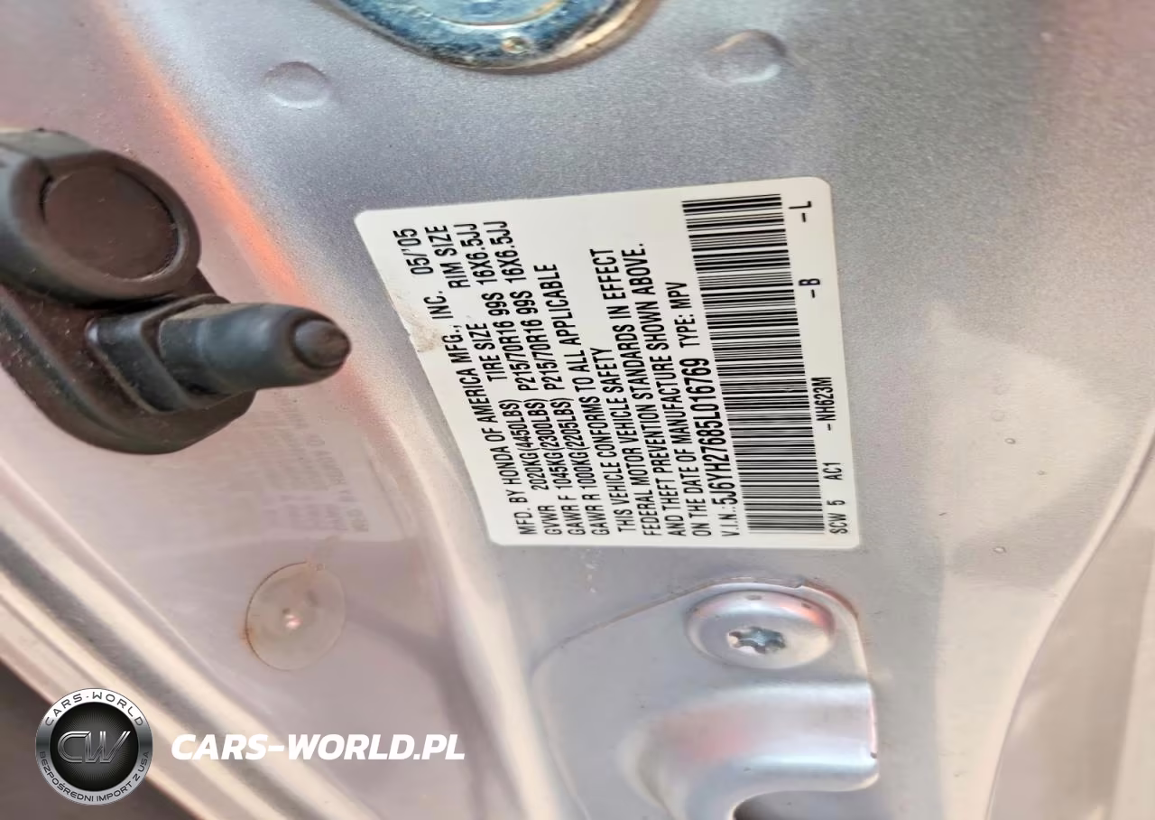 2005 Honda Element Ex VIN:5J6YH27685L016769 - 12