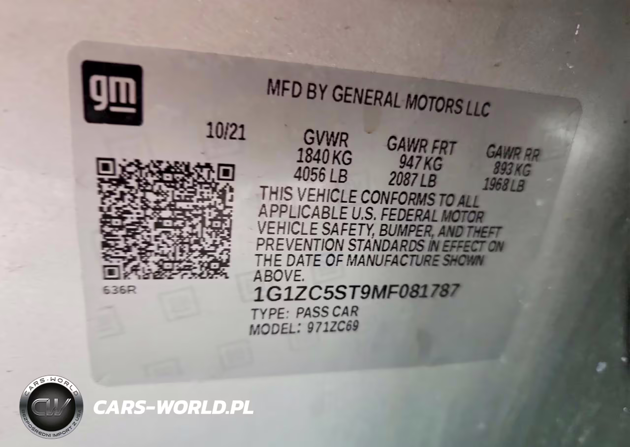 2021 Chevrolet Malibu Ls VIN:1G1ZC5ST9MF081787 - 12