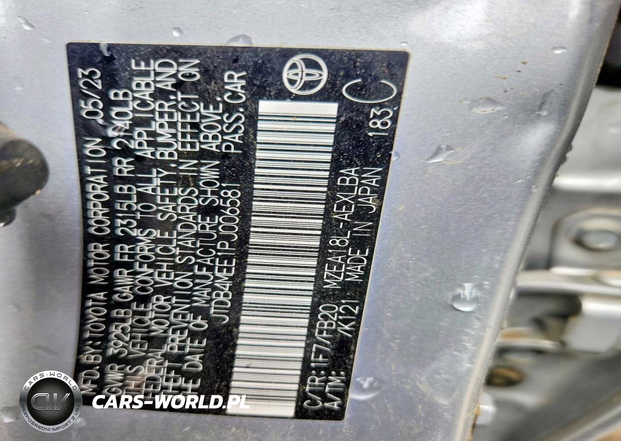 2023 Toyota Corolla Le VIN:JTDB4MEE1PJ006581 - 12
