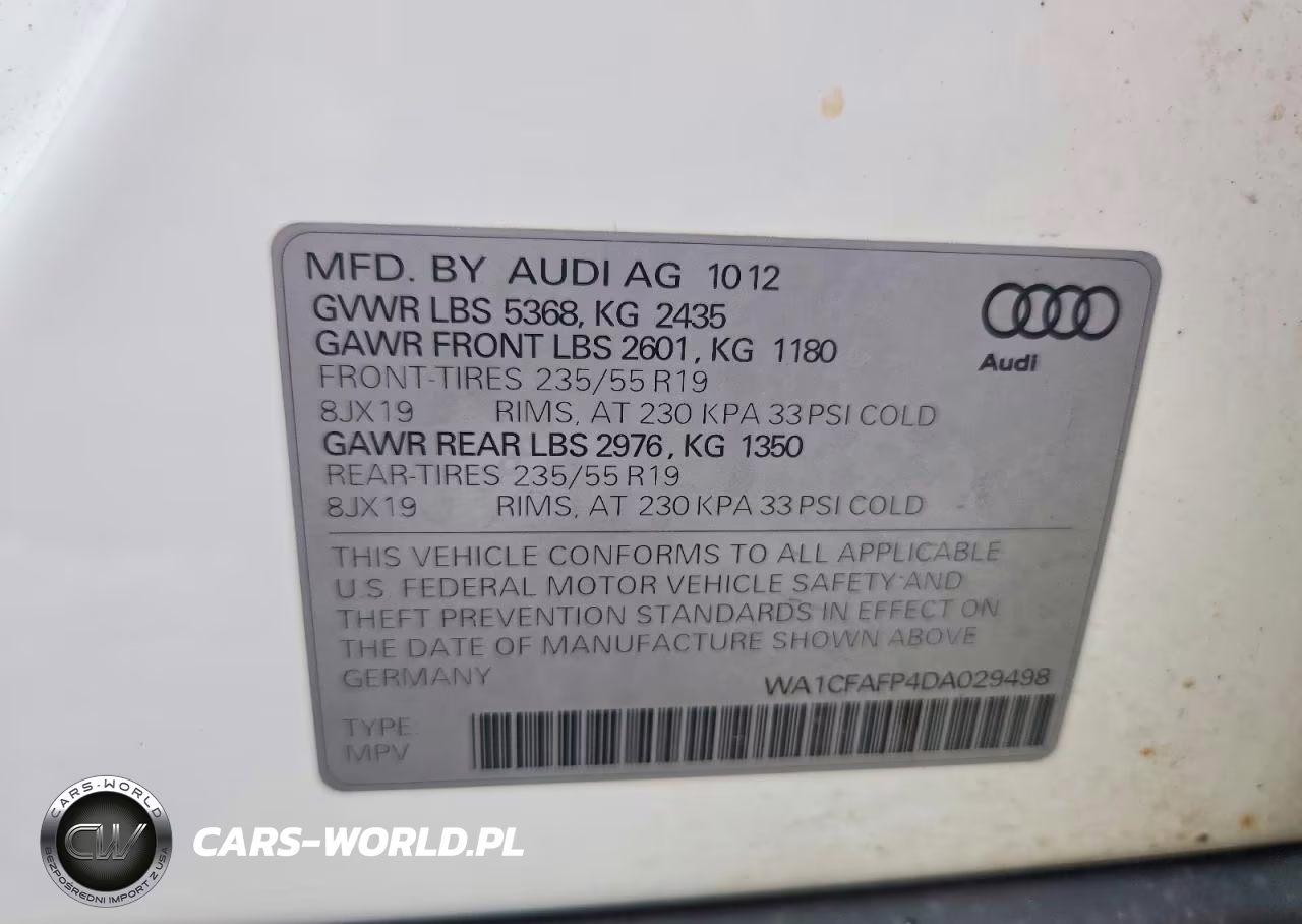 2013 Audi Q5 Premium VIN:WA1CFAFP4DA029498 - 13