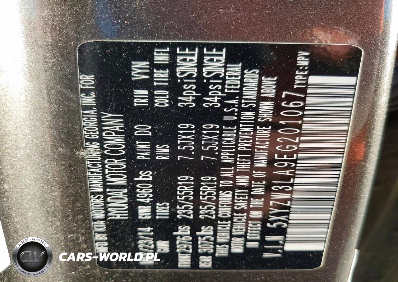 2014 Hyundai Santa Fe Sport 2.0T VIN:5XYZW3LA9EG201067 - 12