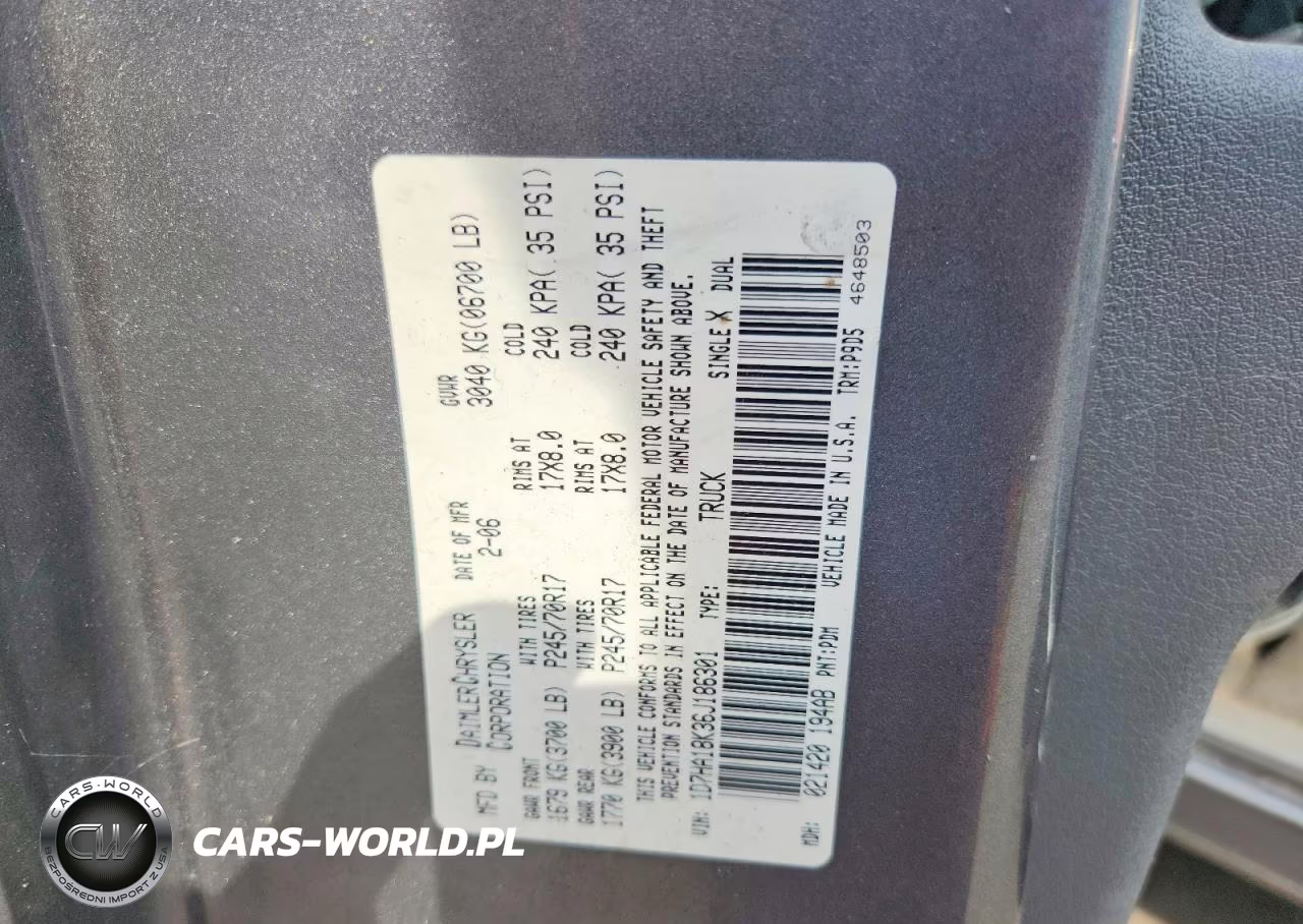 2006 Dodge Ram 1500 St VIN:1D7HA18K36J186301 - 12