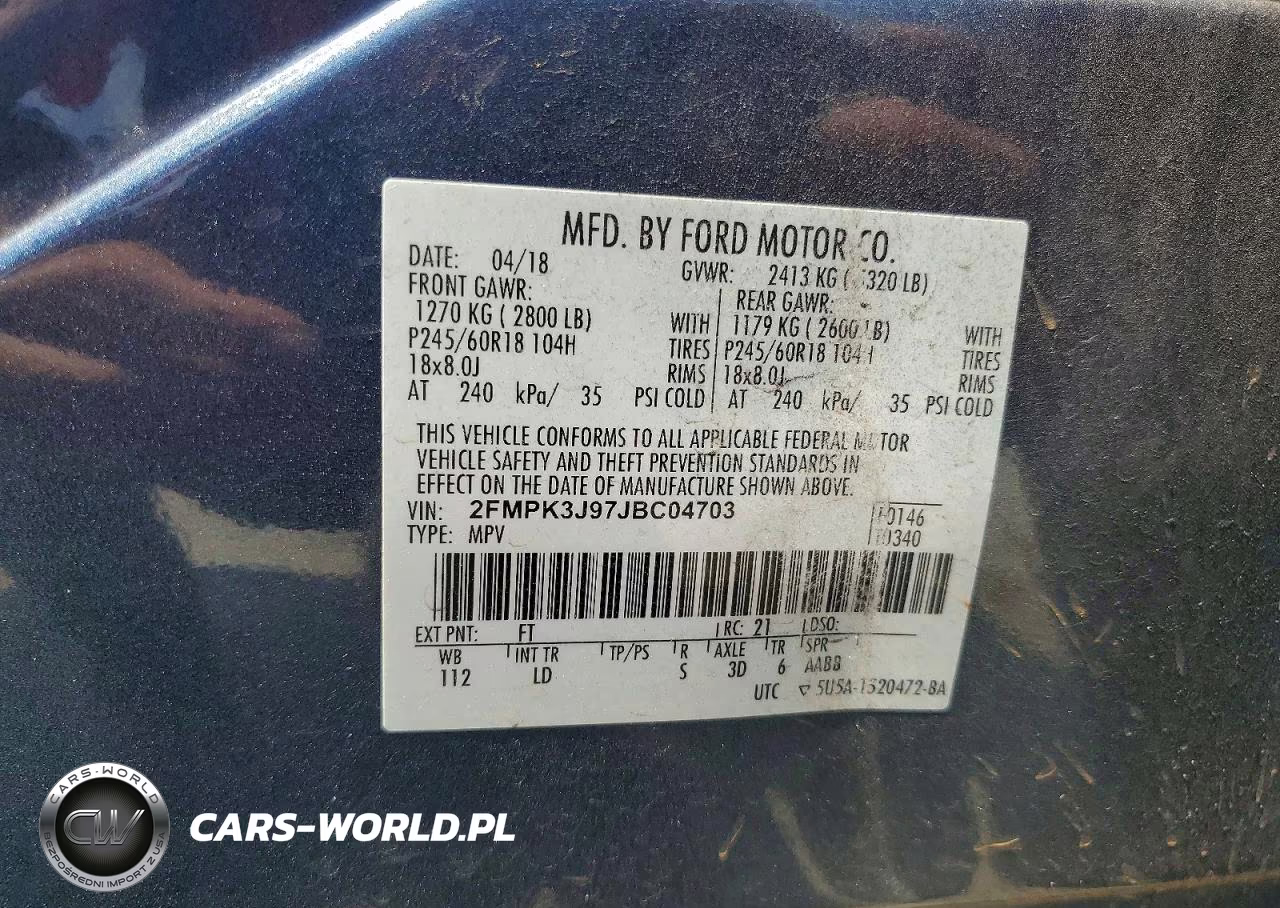 2018 Ford Edge Sel VIN:2FMPK3J97JBC04703 - 13