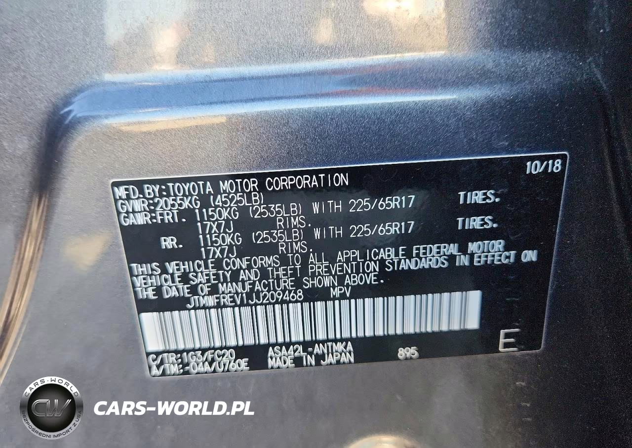 2018 Toyota Rav4 Xle VIN:JTMWFREV1JJ209468 - 14
