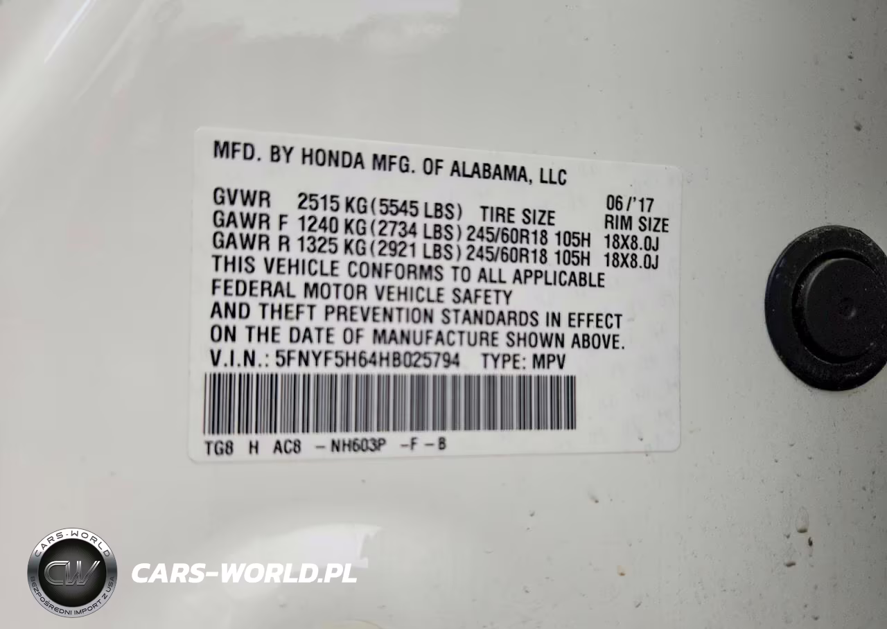 2017 Honda Pilot Exl VIN:5FNYF5H64HB025794 - 12