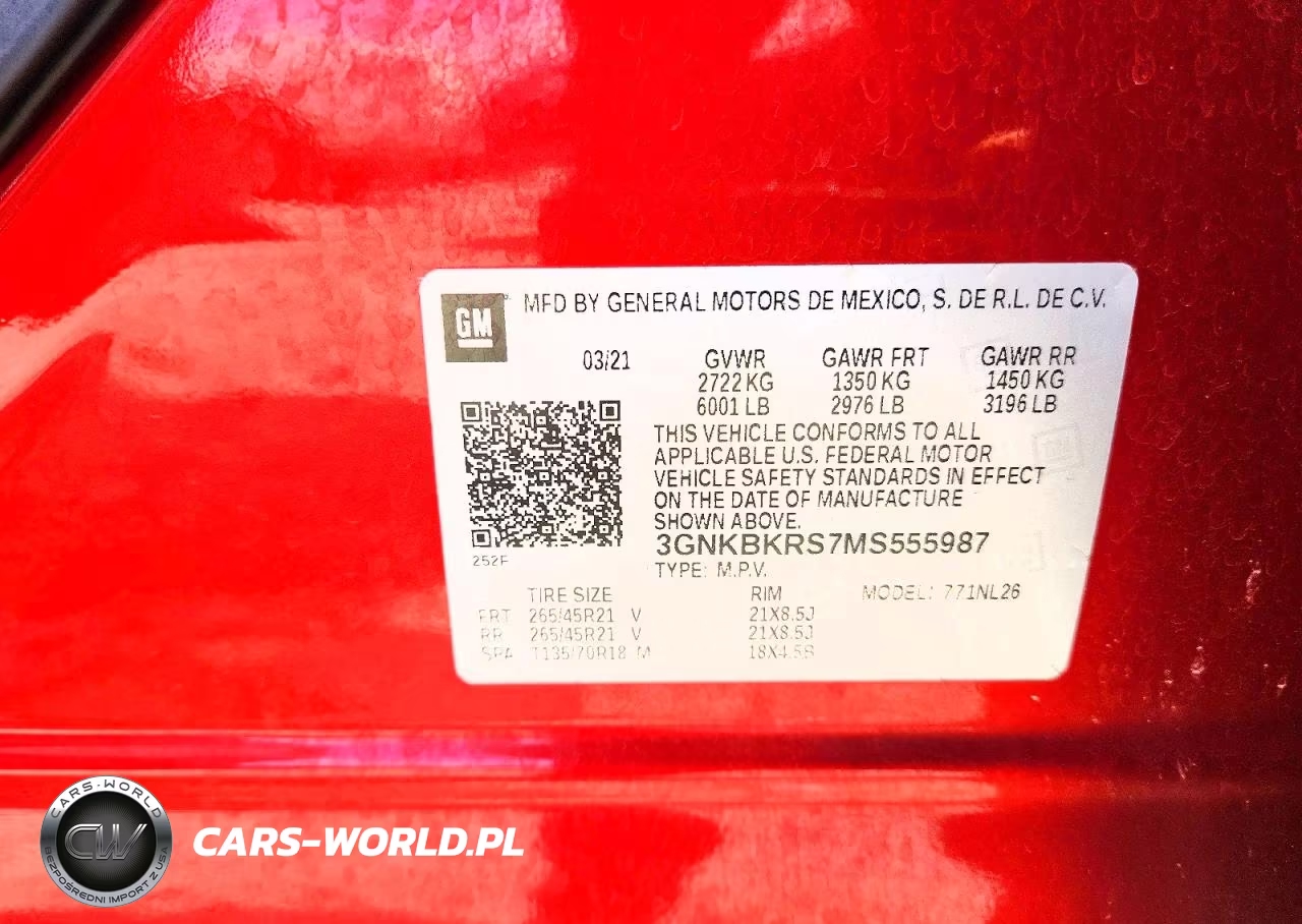 2021 Chevrolet Blazer Rs VIN:3GNKBKRS7MS555987 - 13