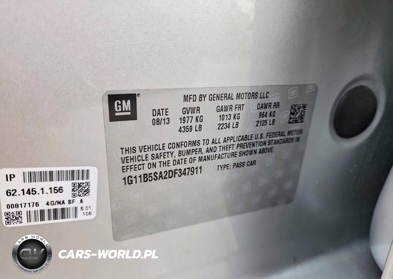 2013 Chevrolet Malibu Ls VIN:1G11B5SA2DF347911 - 12